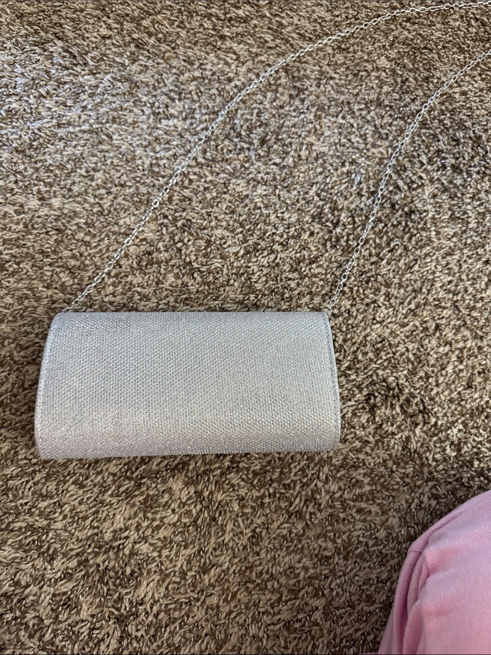 Sparkle Evening Clutch Shoulder Bag in Silver - Picture 2 of 3